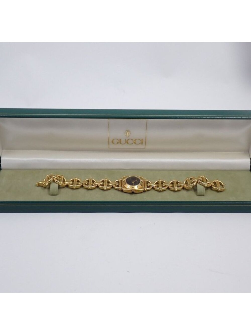 Gucci Quartz Watch Gold Black Dial - Picture 10 of 10